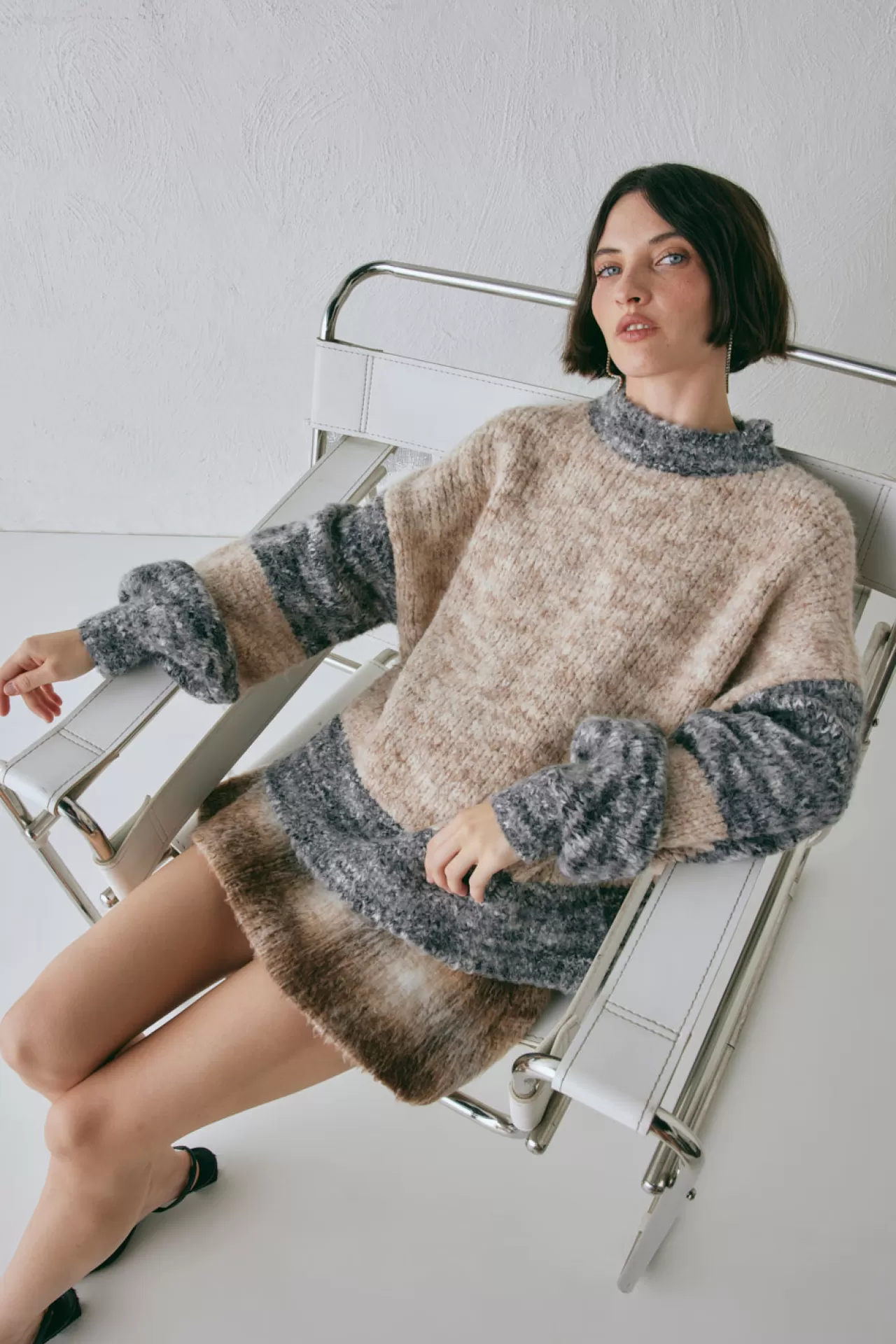 Online VRG GRL Alys Knit Jumper Marle