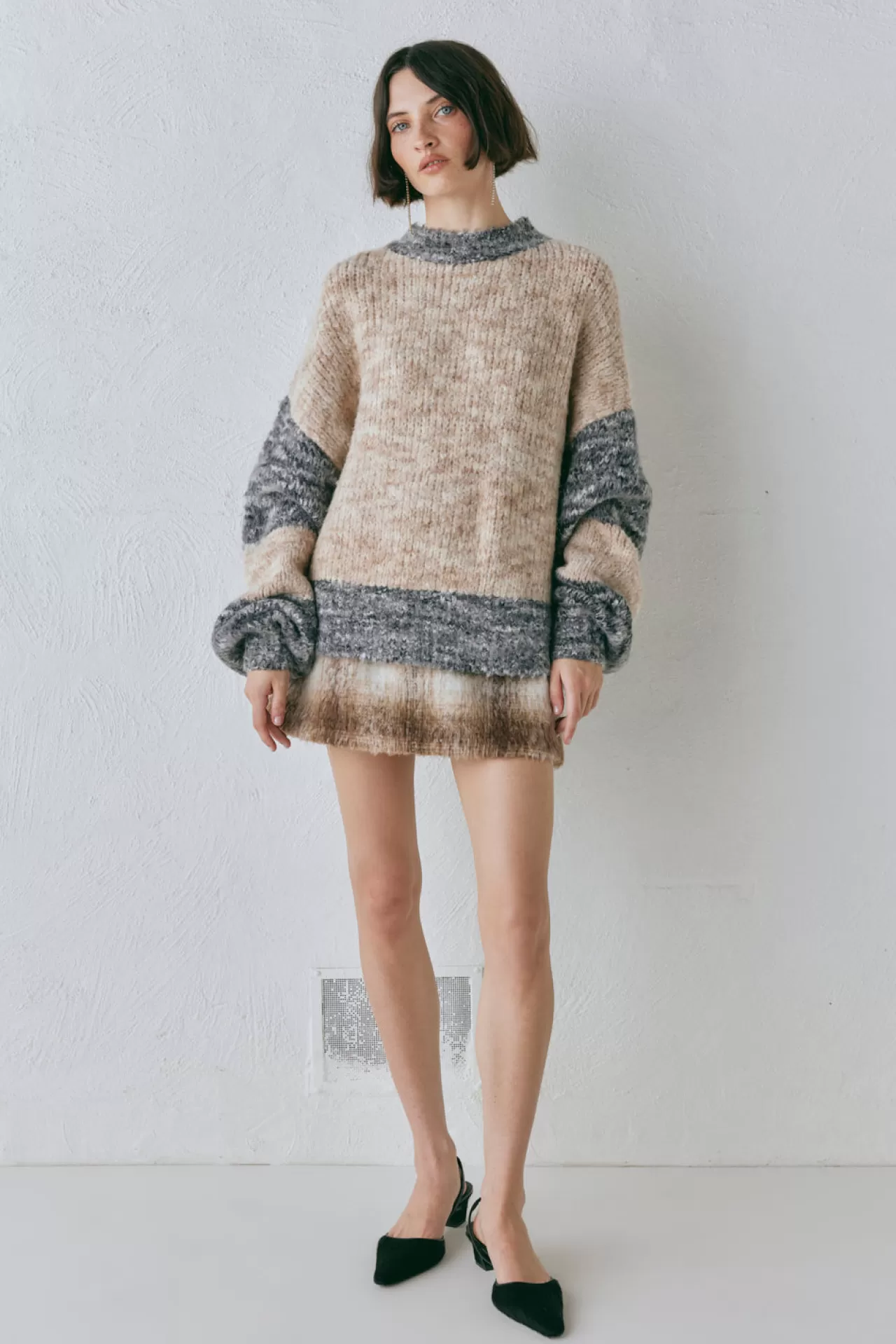 Online VRG GRL Alys Knit Jumper Marle