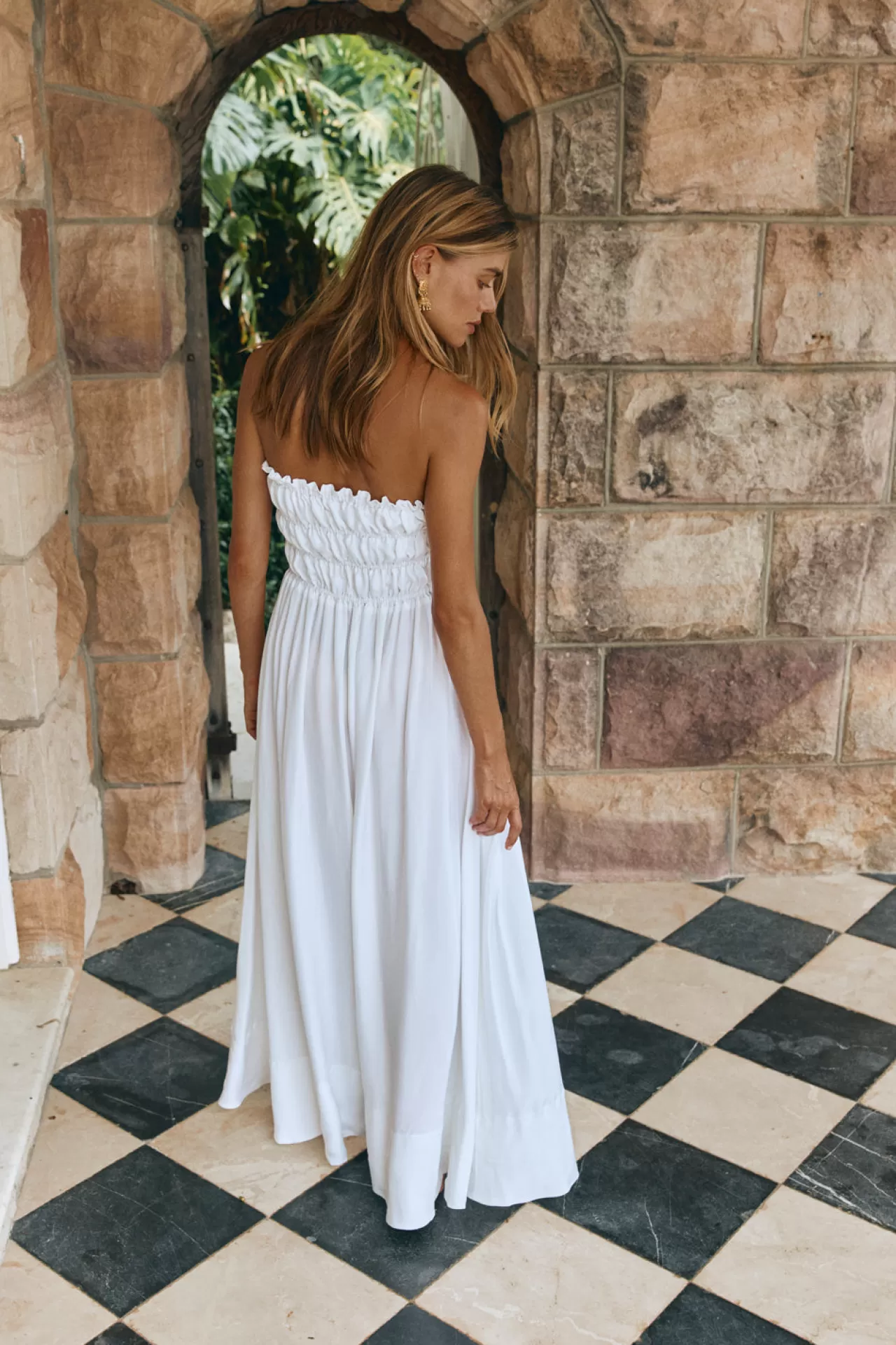 Outlet VRG GRL Eliana Maxi Dress White