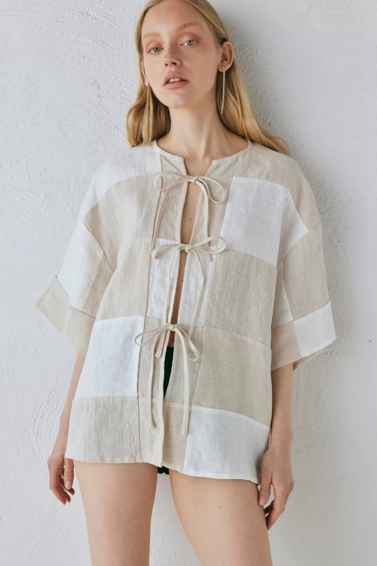 Discount VRG GRL Naomi Linen Smock Top Natural