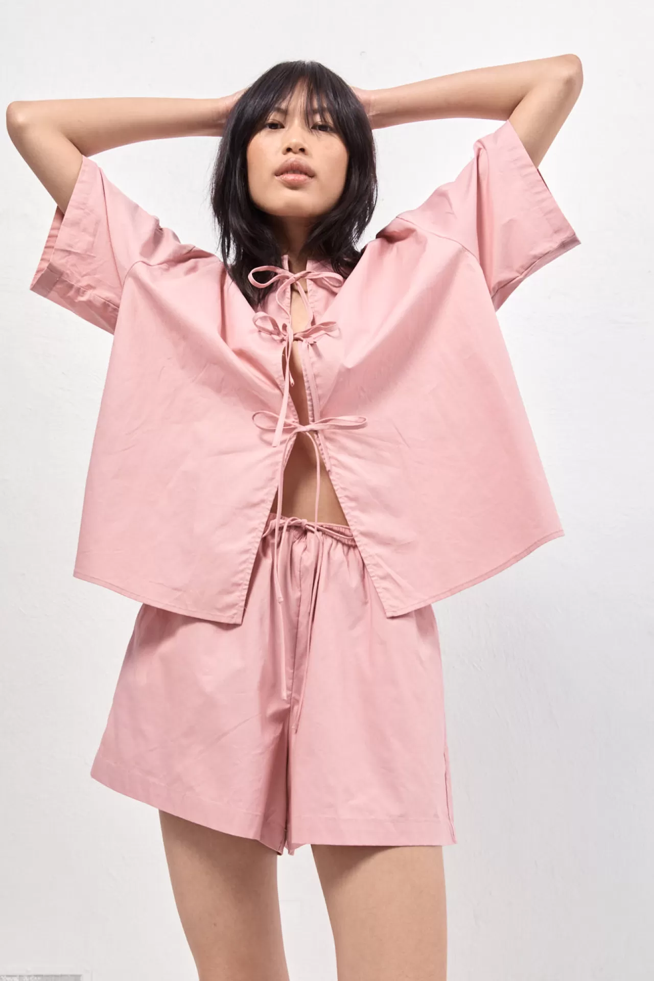 New VRG GRL Naomi Smock Top Rose