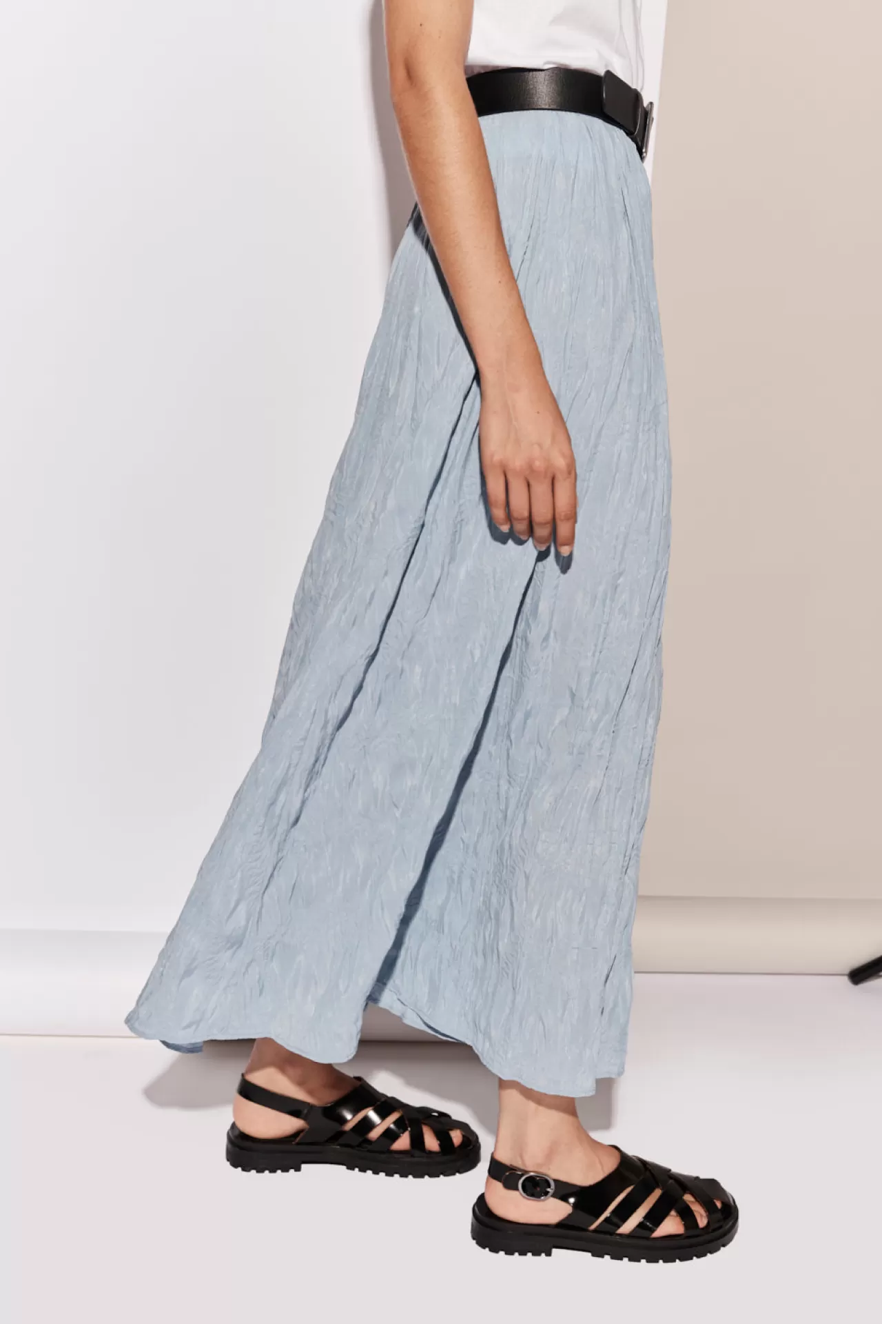 Clearance VRG GRL Solara Midi Skirt Sky