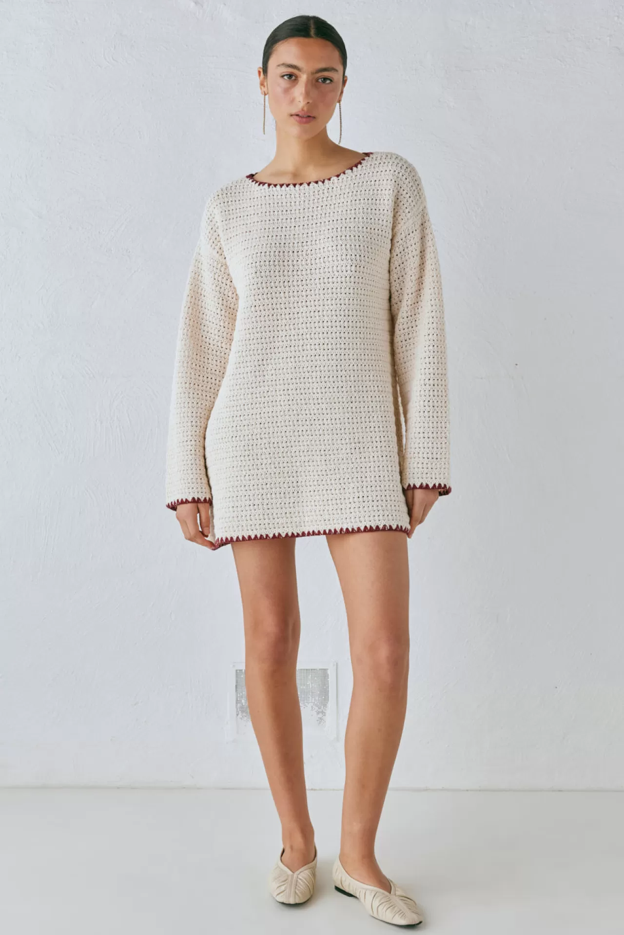 Clearance VRG GRL Stella Knit Tunic Cream