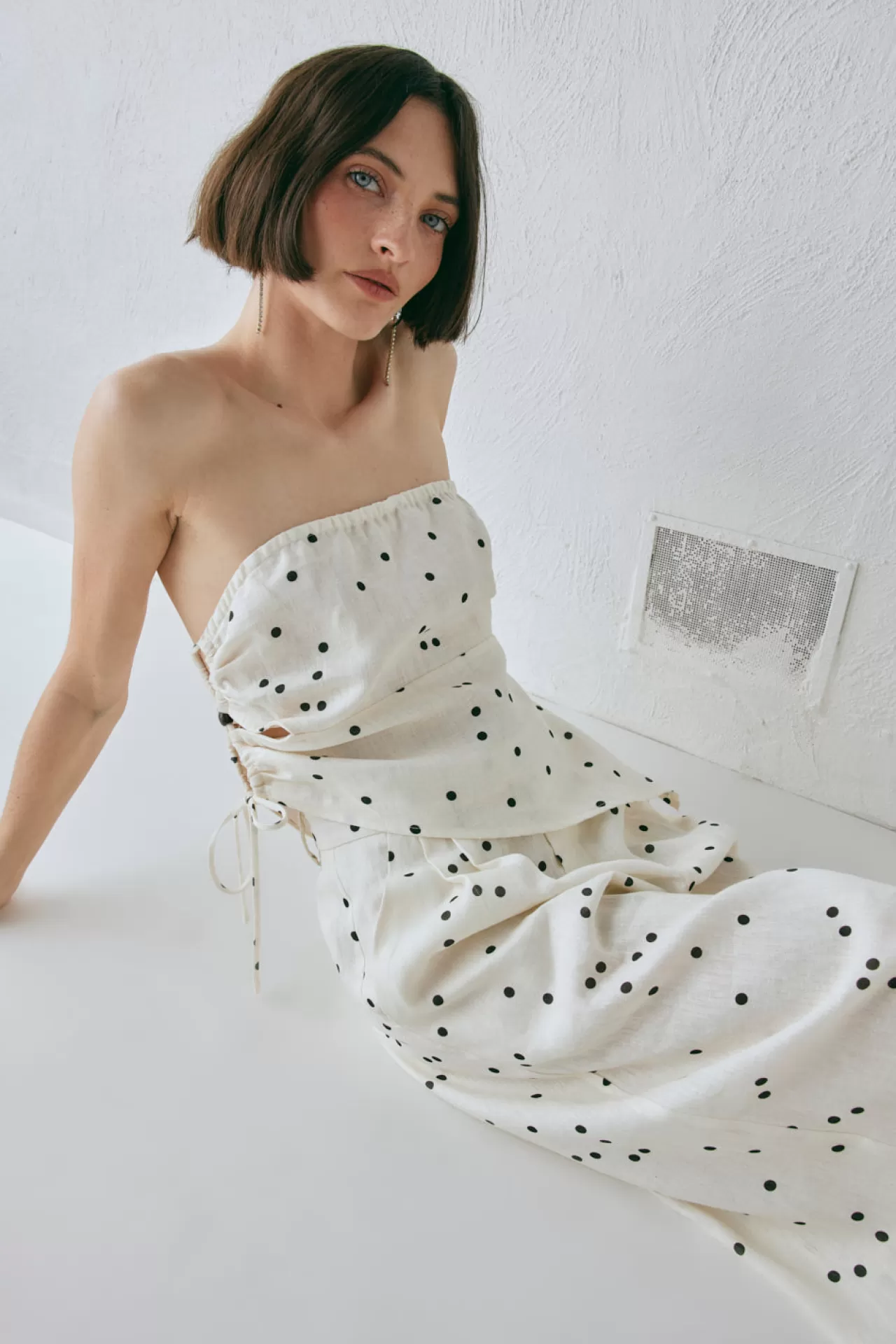 Online VRG GRL Sunrays Linen Top Dot