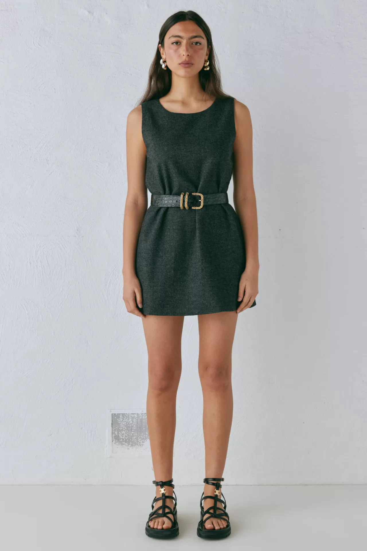 Fashion VRG GRL Vale Mini Dress Charcoal